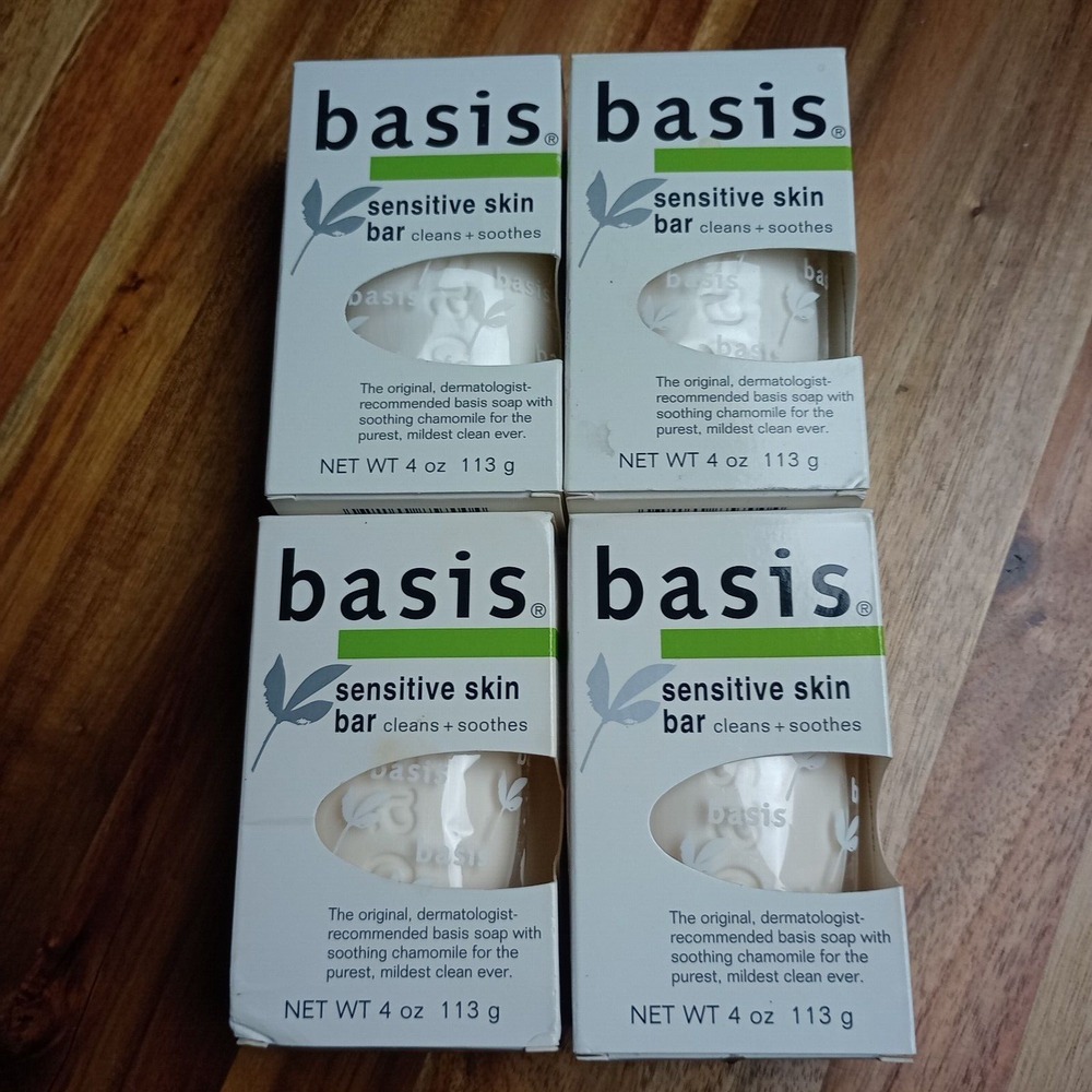 Basis Sensitive Skin Bar Soap Body Wash‎ Bar Cleans and Soothes Chamomile 4